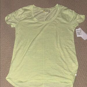 Zella Fitted Short Sleeve T-Shirt in Yellow and Green